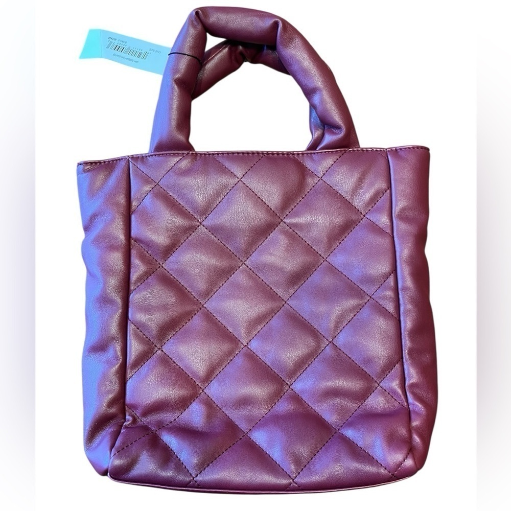 NWT The Drop Bella Small Puffer Tote Bagtote-handbag - Rhubarb - Picture 8 of 10